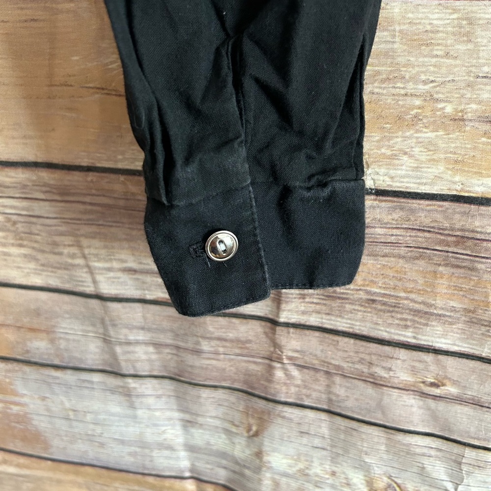 Circle T Black Fringe Button-Up Top - Picture 3 of 6